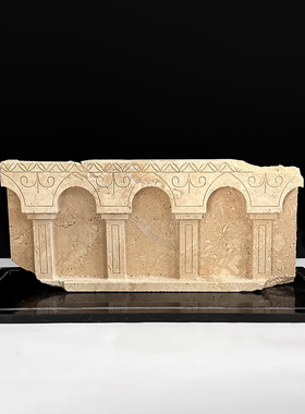 侘寂中古黄洞石罗马雕塑摆件