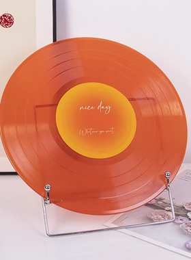 彩色透明仿真黑胶唱片摆件