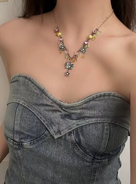 薄荷曼波vintage中古颈链小众设计感异域风锁骨链高级感配饰项链