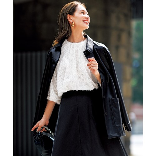 UNFILO时尚简约休闲适宜轻盈纱线褶饰衬衫女ONWARD - 图0