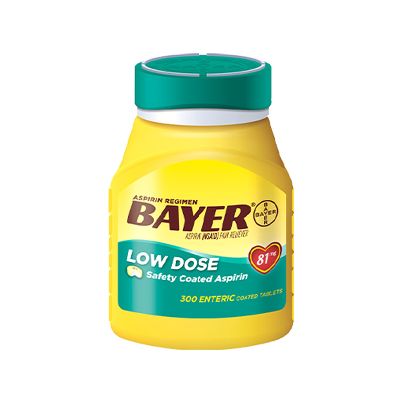 美国原产，300片 BAYER拜耳 ASPIRIN阿司匹林 肠溶片 81mg