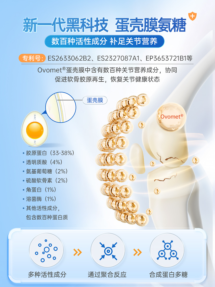 德国Purmeo帕米奥蛋壳膜氨糖软骨素骨胶原维骨力关节灵氨基葡萄糖 - 图1