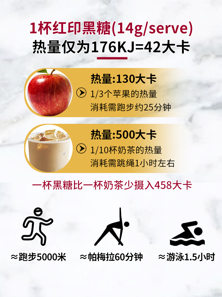 redseal 红印新西兰液体黑糖经期暖身红糖原味440g*1【新装上市】