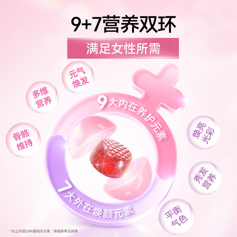 2件装vitafusion美国女士复合维生素综合女性B族营养素软糖150粒