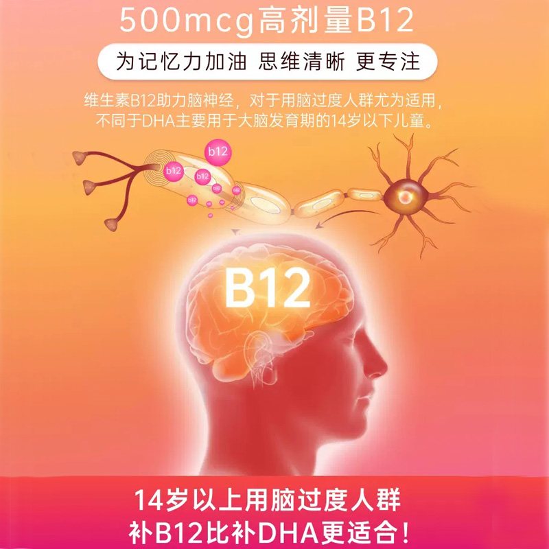 STADA史达德维生素b12能量瓶甲钴胺神经记忆补脑学生提神解困b族