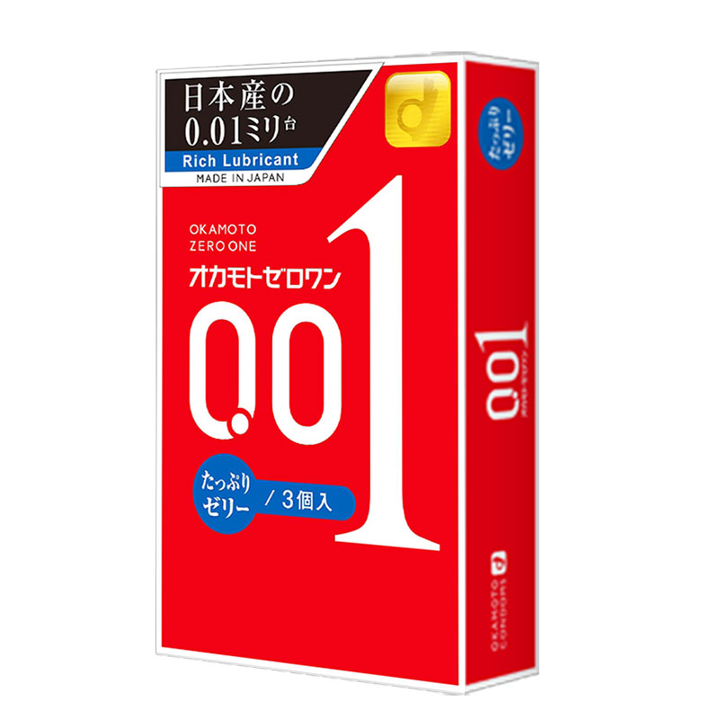 冈本001 okamoto安全套200%超强润滑日本代购情趣激情男用避孕套 - 图0