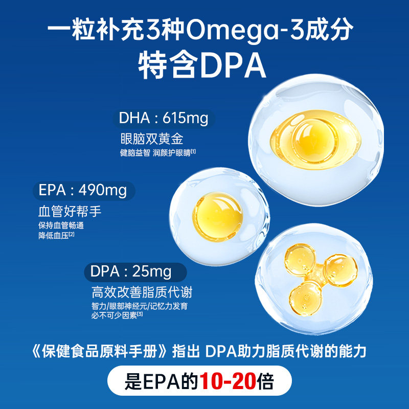 2盒装GNC健安喜97%鱼油深海高纯度高吸收omega3胶囊epa护眼脑dha,淘宝优惠券,粉丝福利购,淘宝优惠卷