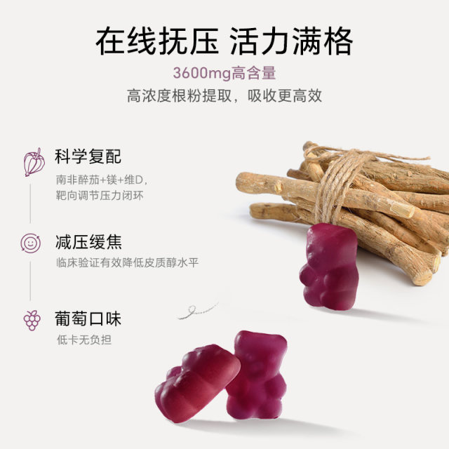 Teddilab Ashwagandha Gummy Bears 60 ແຄບຊູນ
