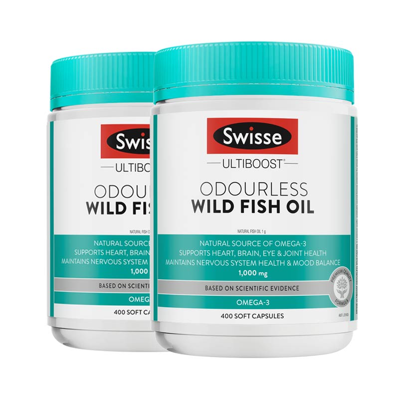 阿里健康大药房海外店swisse斯维诗深海鱼油软胶囊欧米伽3 omega3中老年1000mg400粒*20