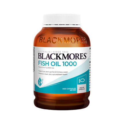 BLACKMORES澳佳宝原味深海鱼油软胶囊omega3中老年1000mg400粒DHA