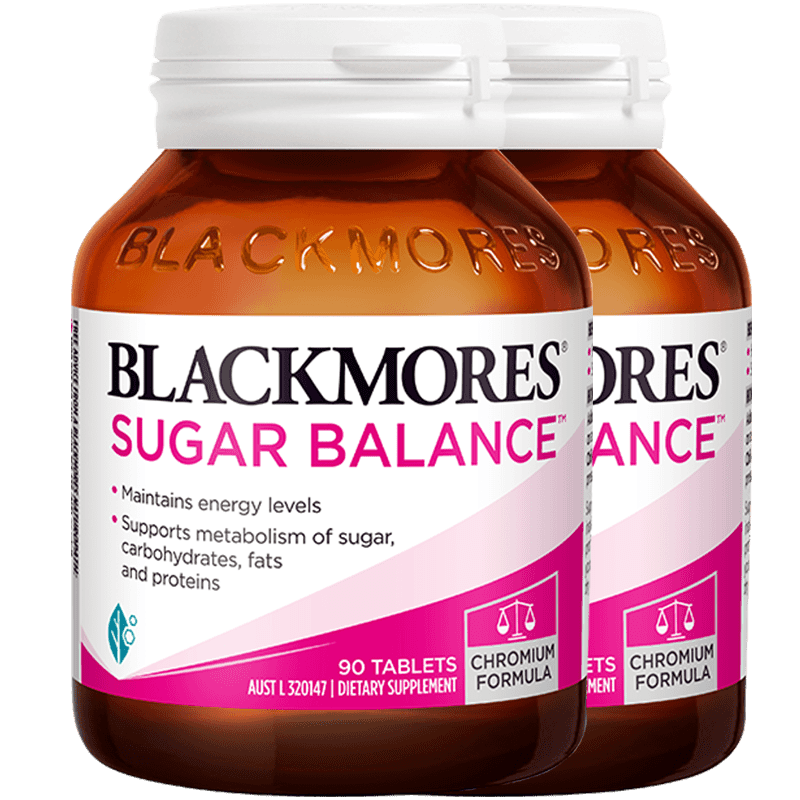 【阿里健康官方】BLACKMORES澳佳宝血糖平衡片90片*2含铬维生素