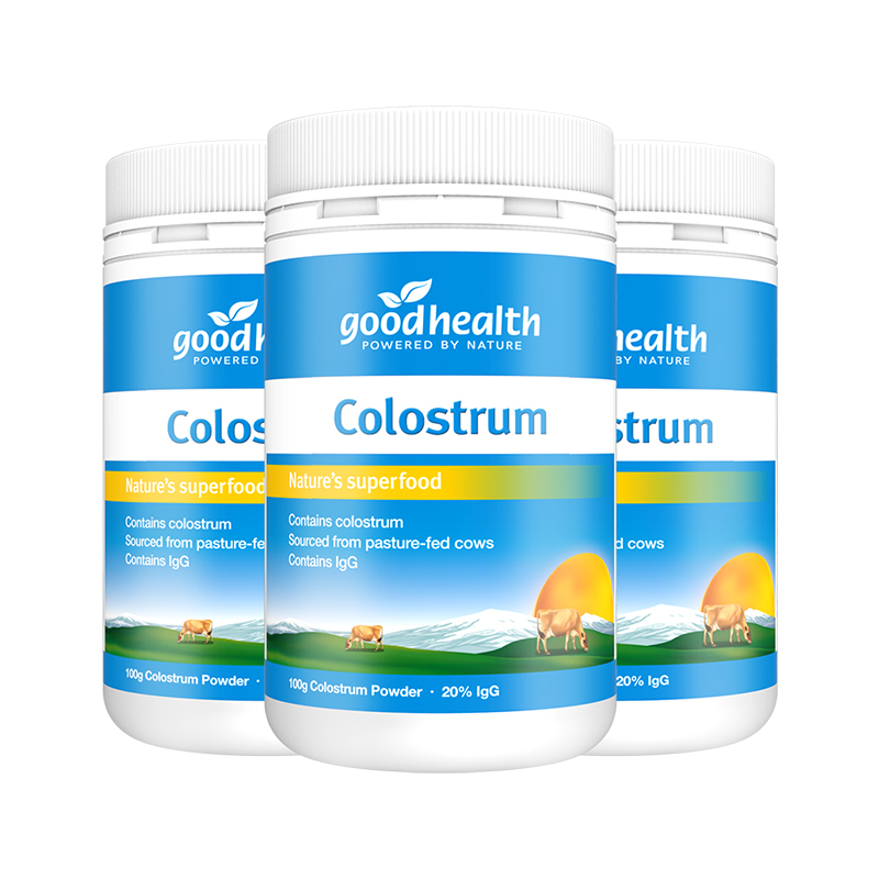 阿里健康大药房海外店goodhealth好健康新西兰天然纯牛初乳粉全家免疫力100g免疫球3瓶0