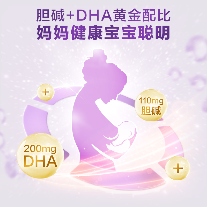 澳版elevit爱乐维胆碱DHA藻油孕妇专用全孕期哺乳期营养品60粒/盒 - 图1