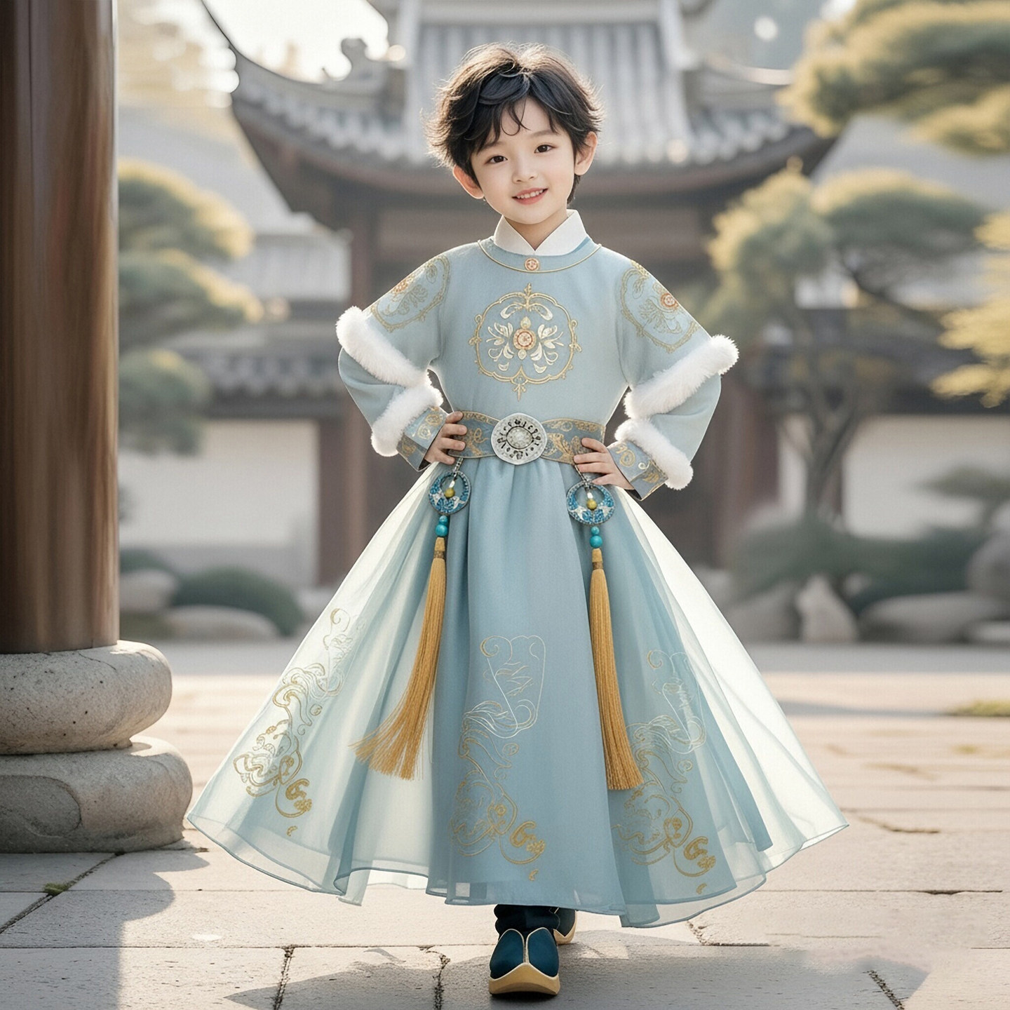 男童汉服冬装拜年服男孩古风古装小少爷帅气国风唐装冬季过年服男,淘宝优惠券,粉丝福利购,淘宝优惠卷