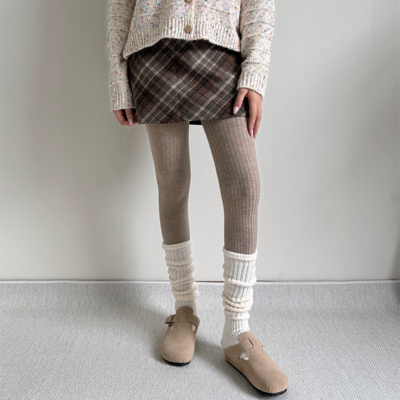 秋冬宽条含羊毛加绒自发热打底袜格雷系灰色宽条保暖显瘦连裤袜女,淘宝优惠券,粉丝福利购,淘宝优惠卷