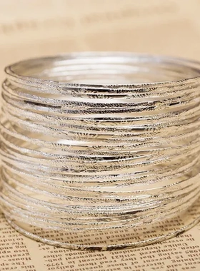 倒插特价细手镯手镯镀银手饰小饰品地摊热卖银礼品饰品江湖