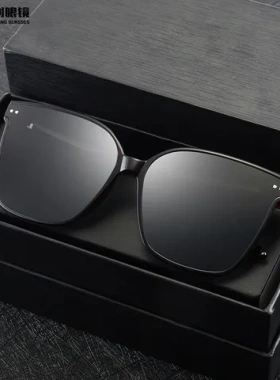 女男女GM韩版太阳眼镜防辐新款显瘦镀墨镜大脸夏2024紫外线绿膜潮