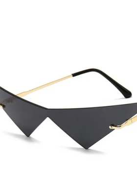 新款走秀装时尚街拍太阳镜个性嘻哈男女欧美大三角