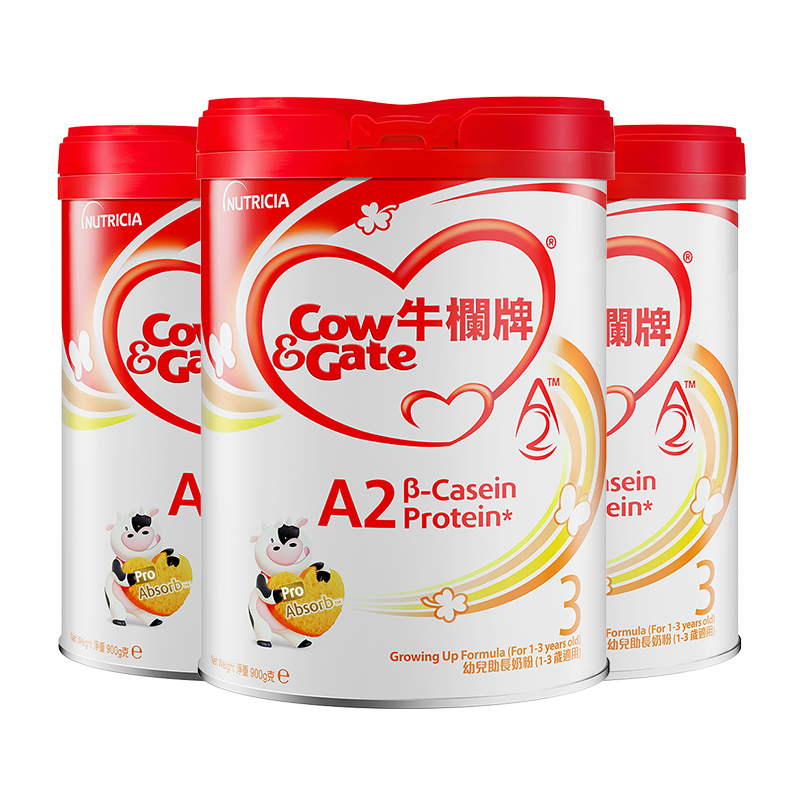 牛栏牌海外旗舰店（加入购物车）Cow&Gate牛栏红罐A2 β-酪蛋白 3段三罐装0