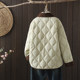 Small fragrance style contrasting lapel diamond down cotton jacket for women in winter Korean style lightweight cotton warm cotton jacket short jacket
