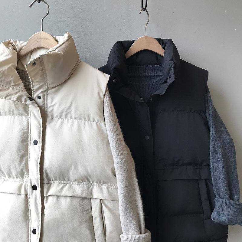 羽绒大码2021百搭宽松潮流棉马甲 简与棉衣/棉服