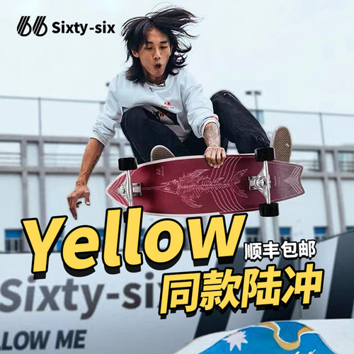 66Sixtysix新手陆地冲浪板滑板男女生初学者刷街成人专业陆路冲板 - 图1
