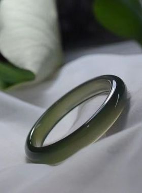 青梅冻玉髓玛瑙只此青绿女款手镯