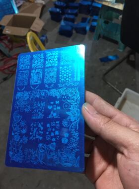美甲印花模板贴纸立体卡通指甲油钢板模板印章印花板转印工具定制