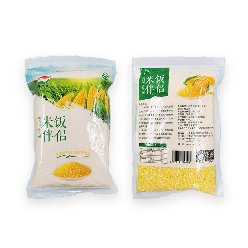 甘肃黄羊河糯玉米糁米饭伴侣450g*6袋熬粥玉米糁大碴子杂粮-图3