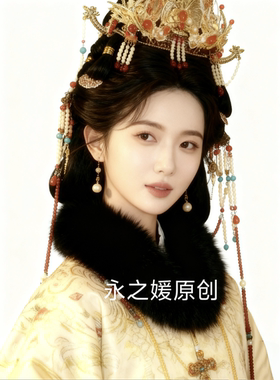 国风新中式甜美黑色毛毛围巾女冬季小香风穿搭彷皮草狐狸毛领围脖