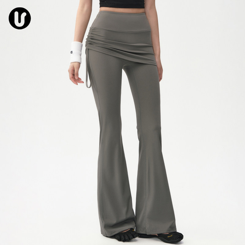 运动长裤女秋新款提臀微喇瑜伽裤裙屁帘跑步普拉提训练服健身裤子,淘宝优惠券,粉丝福利购,淘宝优惠卷