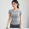 Quick-drying sports tops for women training fitness yoga short sleeves