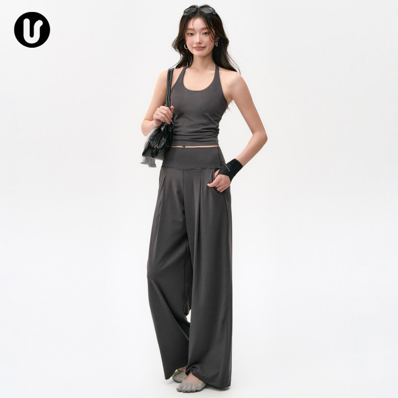 速干运动长裤女普拉提训练宽松休闲直筒瑜伽裤户外跑步健身阔腿裤,淘宝优惠券,粉丝福利购,淘宝优惠卷