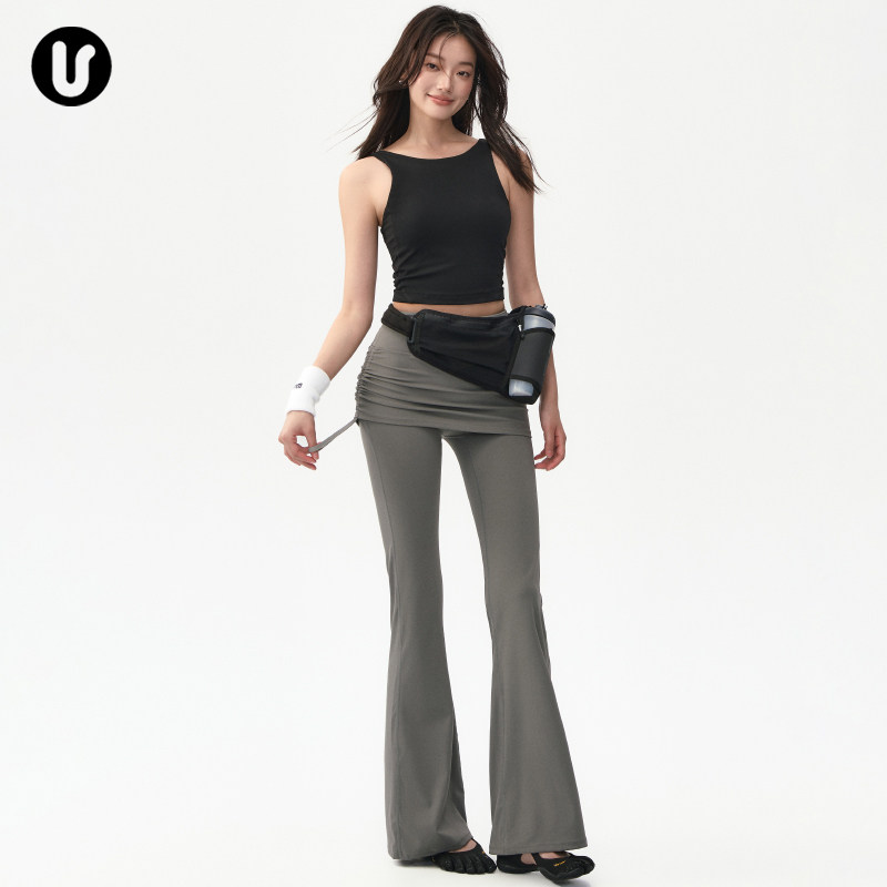 运动长裤女秋新款提臀微喇瑜伽裤裙屁帘跑步普拉提训练服健身裤子,淘宝优惠券,粉丝福利购,淘宝优惠卷