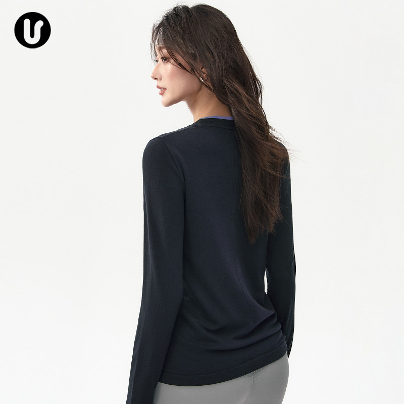 新款瑜伽服女美利奴羊毛速干衣宽松运动上衣长袖跑步训练健身T恤,淘宝优惠券,粉丝福利购,淘宝优惠卷