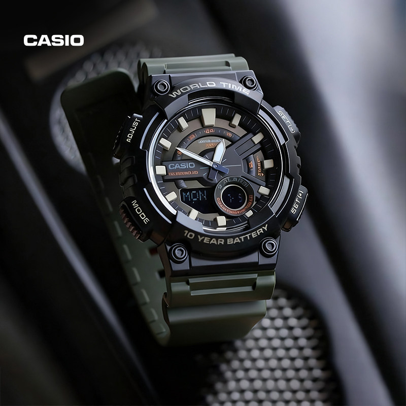 casio卡西欧旗舰店AEQ-110运动学生情侣手表男女款官网官方正品 - 图3