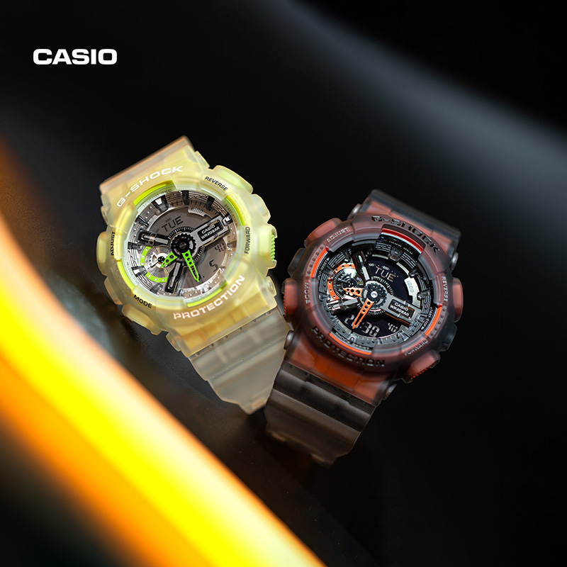 casio卡西欧海外旗舰店GA-110LS防水手表男士官网官方正品G-SHOCK-图0