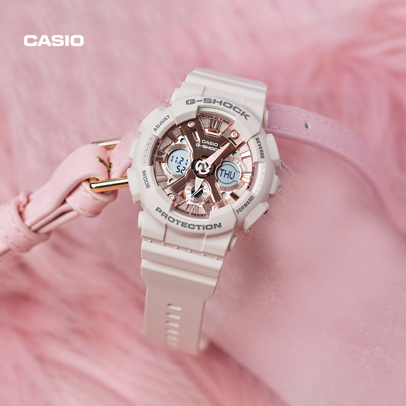 【礼物】casio卡西欧旗舰店GMA-S120MF手表女士官方正品G-SHOCK-图1