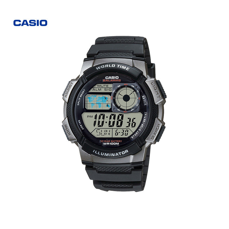 卡西欧旗舰店ae-1000w潮流防水手表 casio手表海外日韩腕表