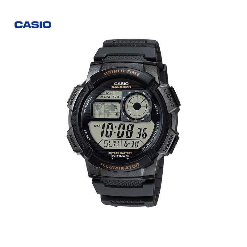卡西欧旗舰店ae-1000w潮流防水手表 casio手表海外日韩腕表