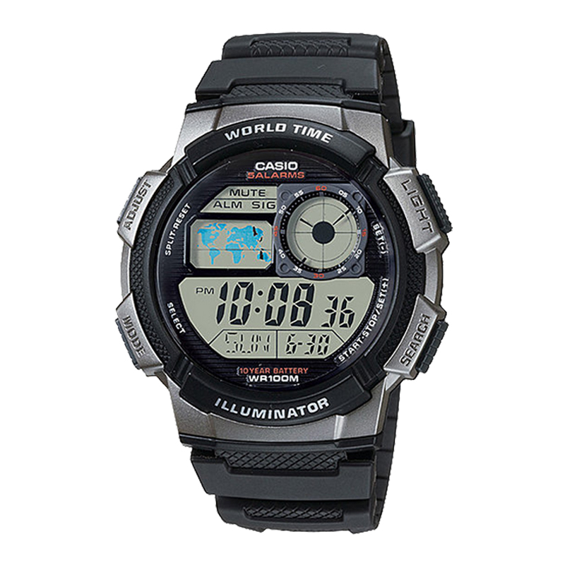 时尚账动潮流简约防水电子男士手表 系列 1000W CASIO 卡西欧 AE 时尚账动潮流简约防水电子男士手表 系列 1000W CASIO 卡西欧 AE