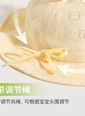 夏季薄款女宝防晒渔夫遮阳帽