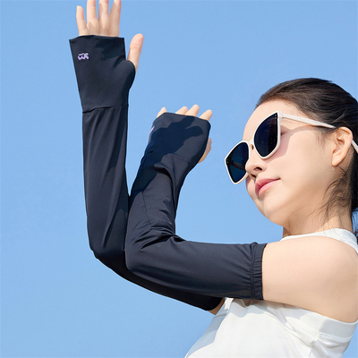 防晒套袖冰袖女款2024新款女士防晒袖套防紫外线冰丝护袖开车手套
