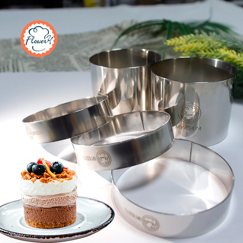 风和日丽慕斯圈模具 4.5/5/6/7/8/10/12寸大鼓面包模具不锈钢圈模 - 图0