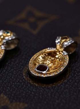 鎏金银饰吊坠轻奢小众设计可定制