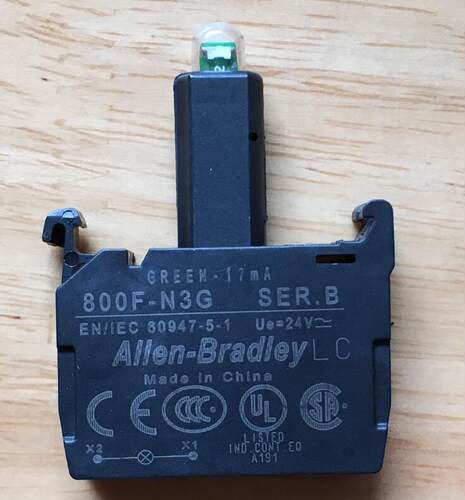 AB 罗克韦尔指示灯灯座 800F-N3G 800F-N3R 800F-N3B N3W N3Y 24V - 图0