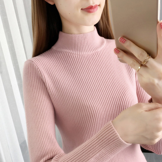 Luco slim turtleneck sweater women's long sleeve bottoming shirt