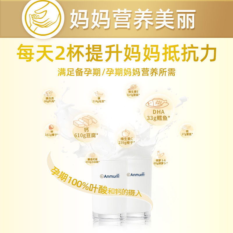 安满孕妇旗舰店孕早期正品进口奶粉 anmum海外孕产妇奶粉