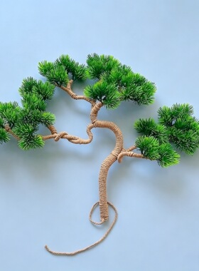 葫芦发财树树藤条手工编织仿真叶子居家摆件桌面摆件