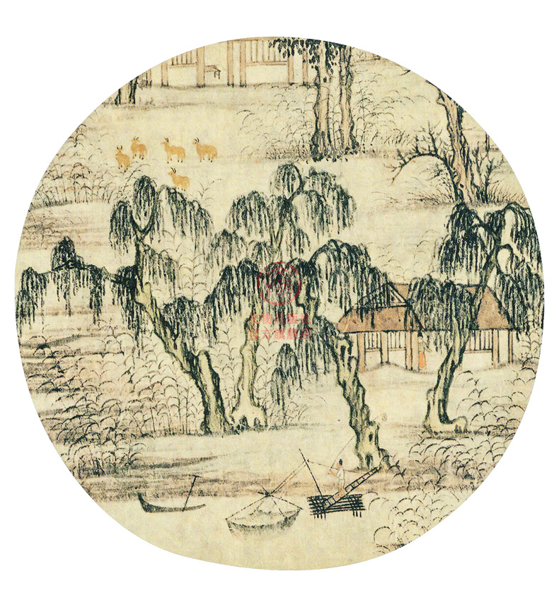 东方画谱元代山水篇鹊华秋色图赵孟頫取材于山东济南郊区的鹊山和华不注山及周围景色文物出版社官方旗舰店-图2